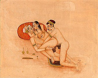 Threesome involving double penetration