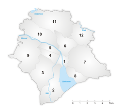 Zürich municipal districts