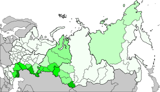 Distribution of Kazakhs, 2010