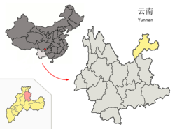 盐津县在云南省的位置