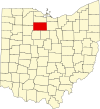 State map highlighting Seneca County