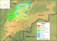 Map of the Dogon languages