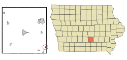 Location of Bussey, Iowa