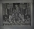 Polish coat of arms (unofficial) in Art Deco style, on the façade of the Ministry of Transport in Warsaw (architect Rudolf Świerczyński, 1931)