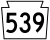 Pennsylvania Route 539 marker