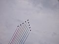 Red Arrows - Red, White & Blue trails, Portsmouth 2005
