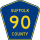 County Route 90 marker