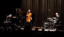 Gustavsen with Simin Tander and Jarle Vespestad at Cosmopolite Scene in Oslo during Vinterjazz 2016