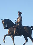 Equestrian statue of George Washington designed by Thomas Ball and on display in The Public Garden