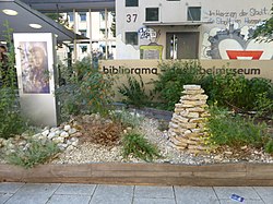 Der Evagarten des Bibliorama soll ein Stück Paradies mitten in der Großstadt sein