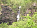 Overlook of Cedar Falls at Petit Jean State Park in Arkansas.