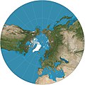 Image 9 Gnomonic projection Map: Strebe, using Geocart A gnomonic projection of a portion of the northern hemisphere, centered on the geographic North Pole. Such projections display all great circles as straight lines, resulting in any line segment on a gnomonic map showing the shortest route between the segment's two endpoints. More selected pictures