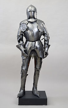 Colour photograph of a suit of armour