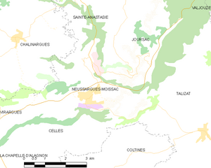 皮纳泰勒地区讷萨格（讷萨格穆瓦萨克）市镇地图