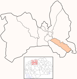 艾罗德龙市镇在斯科普里市的位置