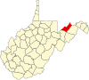 State map highlighting Mineral County