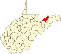 米纳勒尔县西弗吉尼亚州地图