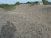 This is a prehistoric canal built by the Hohokams in the Park of the Canals.