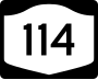 New York State Route 114 marker