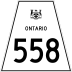Highway 558 marker