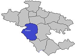 Location of Parner in Ahmednagar district in Maharashtra