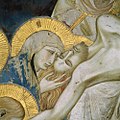 哀悼基督，由伯多禄·洛伦采蒂（英语：Pietro Lorenzetti）所作，1310–1329年