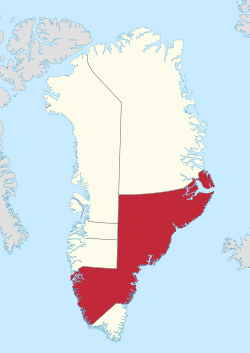塞梅索克在格陵蘭的位置