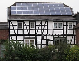 A small, roof-top mounted PV system in Bonn, Germany