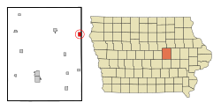 Location of Dysart, Iowa