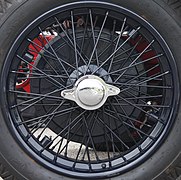 Rudge-Whitworth wire wheel on a 1922 Vauxhall 25