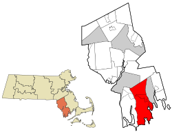 Location in Bristol County in Massachusetts