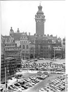 Burgplatz as a parking area in 1962