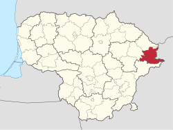 Location of Ignalina District Municipality within Lithuania