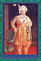A portrait of the last ruling Maharaja of Mysore Jayachamaraja Wadiyar. He later served as the Rajpramukh and Governor of Mysore.