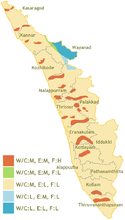 Multi-hazard map of Kerala.