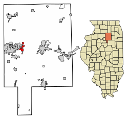 Location of North Utica in LaSalle County, Illinois.