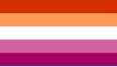 Five-stripes variant of orange-pink flag[43]