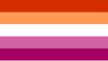 Five-stripes variant of orange-pink flag[18]