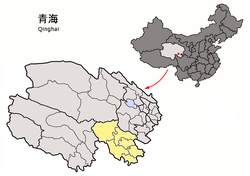果洛藏族自治州在青海省的地理位置