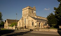 View of St Cross Church at entrance of St Catherine's College.