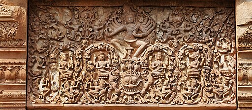 Khmer relief, 12th-century, Prasat Sikhoraphum in Surin, Thailand