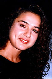 Photo of Zinta at the audio release of Chori Chori Chupke Chupke in 2001
