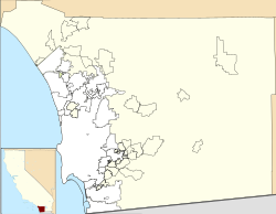 科罗纳多在圣迭戈县的位置