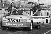 Erich Zakowski (right) and Martin Schanche at the British Rallycross GP 1983 in Brands Hatch