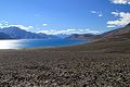 The Pangong Tso and Lukung on the right (September 2013)