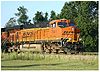 A BNSF Railway locomotive in the United States on January 25, 2008