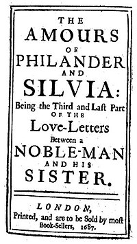 Titlepage of The Amours of Philander and Silvia (1687)