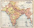 Image 18British India and the princely states within the Indian Empire. The princely states (in yellow) were sovereign territories of Indian princes who were practically suzerain to the Emperor of India, who was concurrently the British monarch, whose territories were called British India (in pink) and occupied a vast portion of the empire. (from Non-sovereign monarchy)