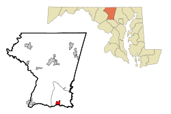 Location of Sykesville, Maryland