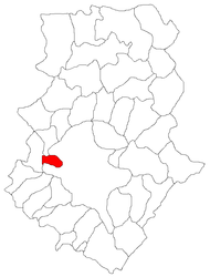 Location in Ilfov County